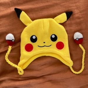 Pokémon Pikachu head beanie hat yellow